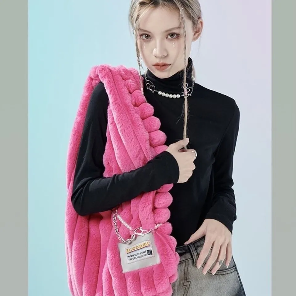 Soft Plush Women's Messenger Bag Vintage