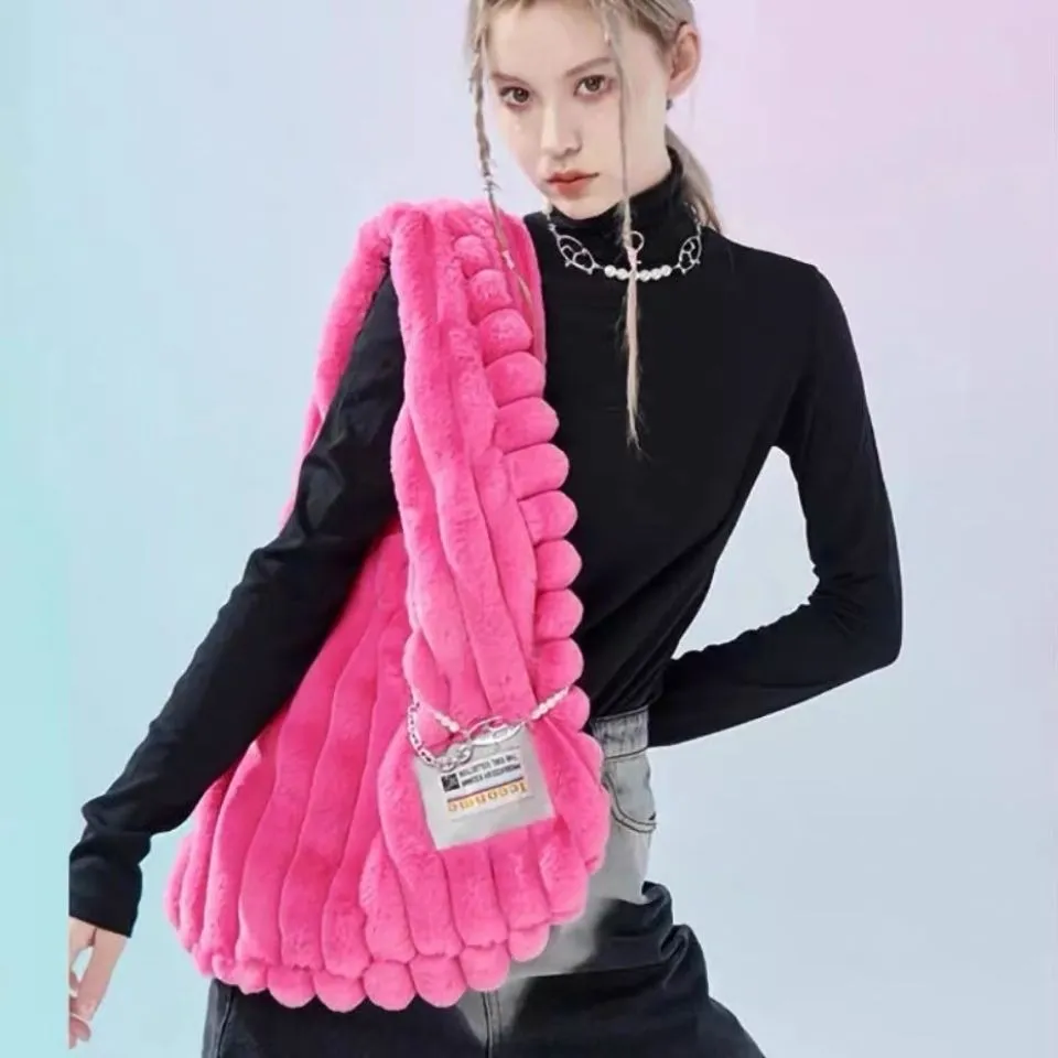 Soft Plush Women's Messenger Bag Vintage