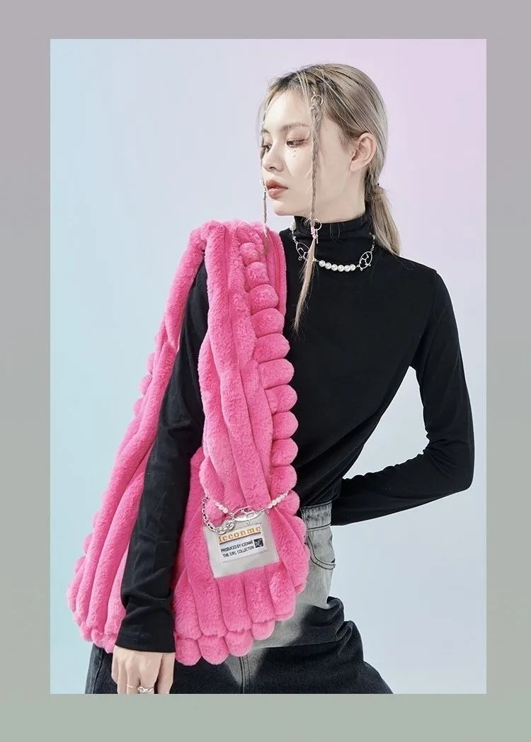 Soft Plush Women's Messenger Bag Vintage