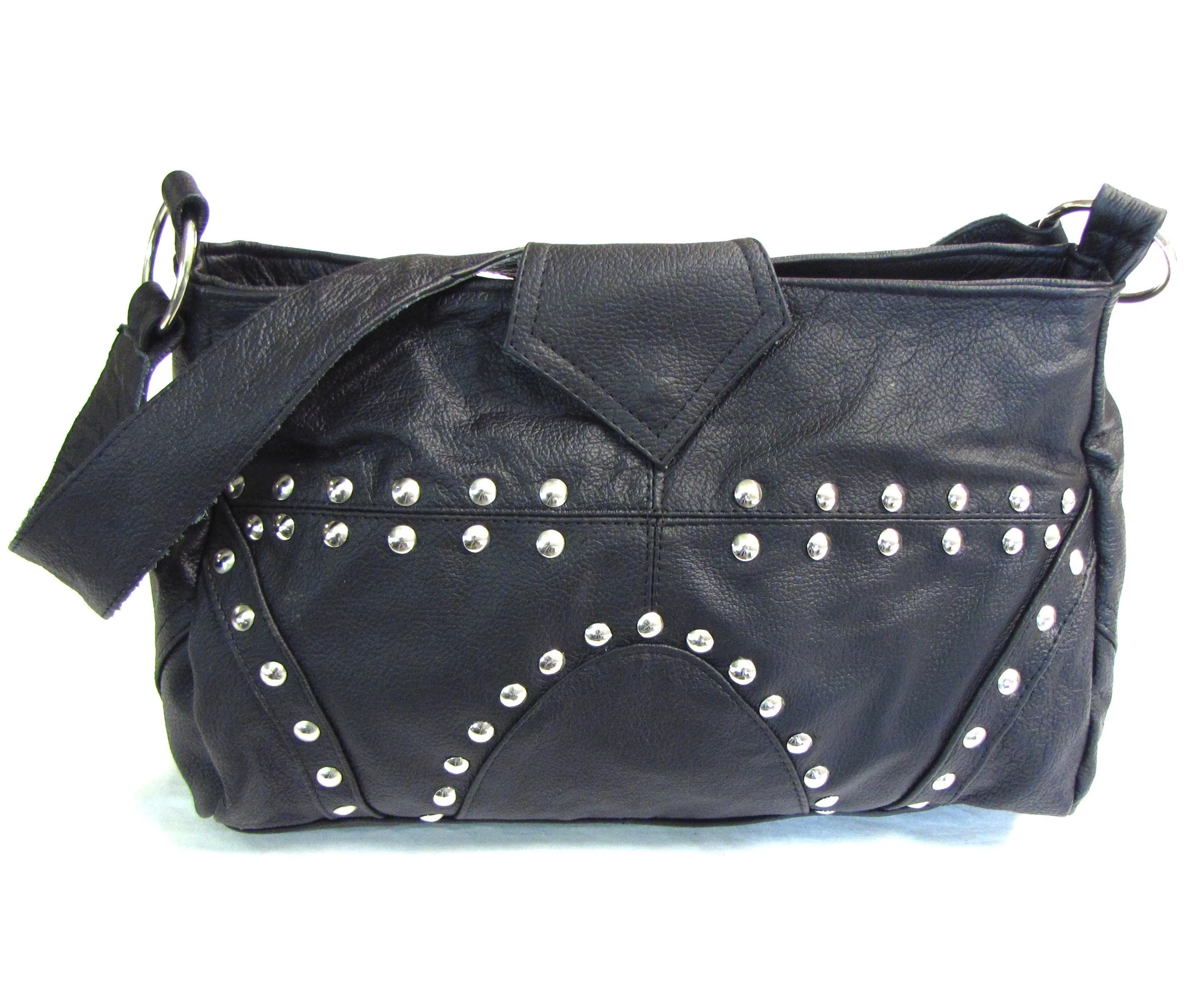 Soft Studded Shoulder Bag