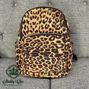 Soft Suede Leopard Backpack