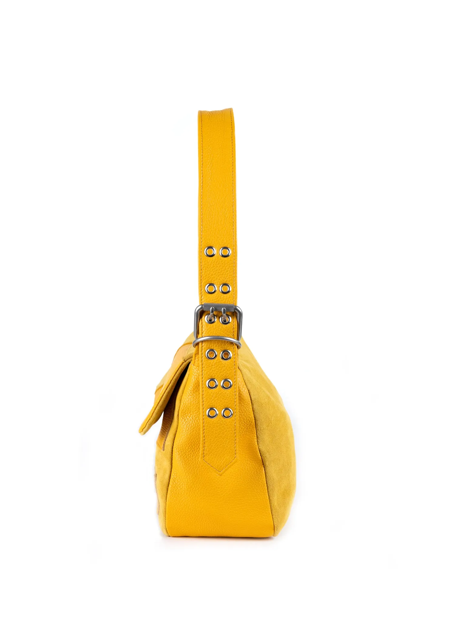 Suede Shoulder Bag - Mustard