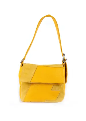 Suede Shoulder Bag - Mustard