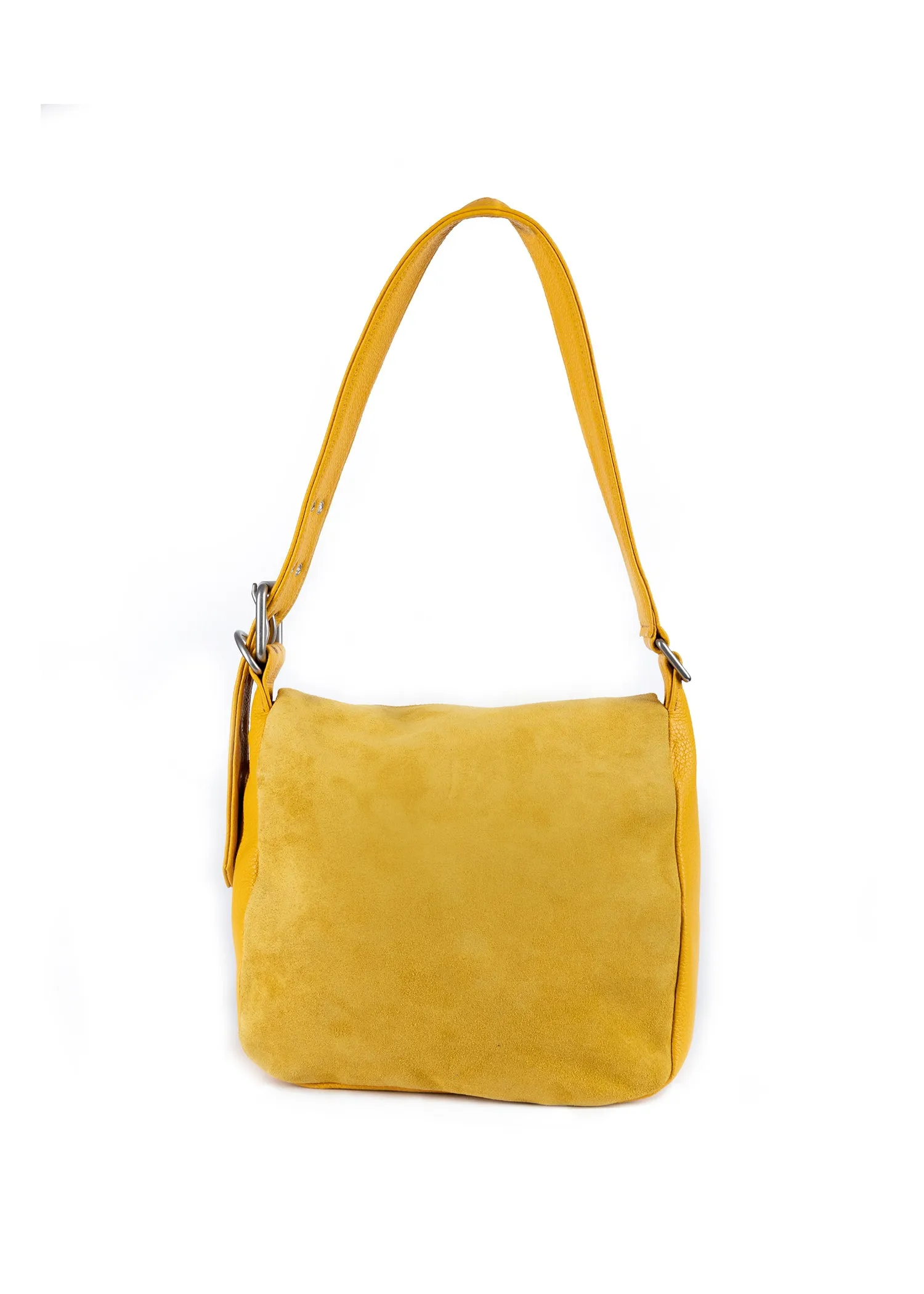 Suede Shoulder Bag - Mustard