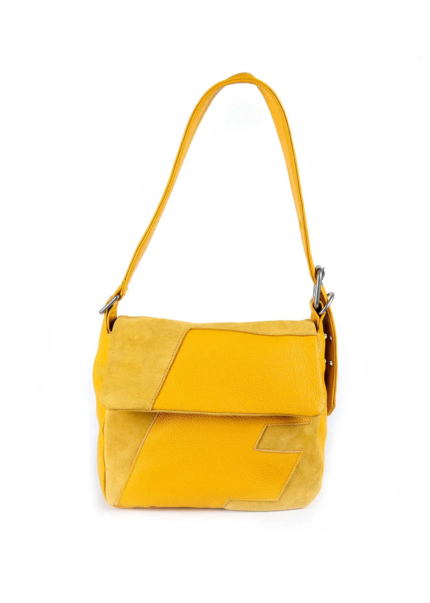 Suede Shoulder Bag - Mustard