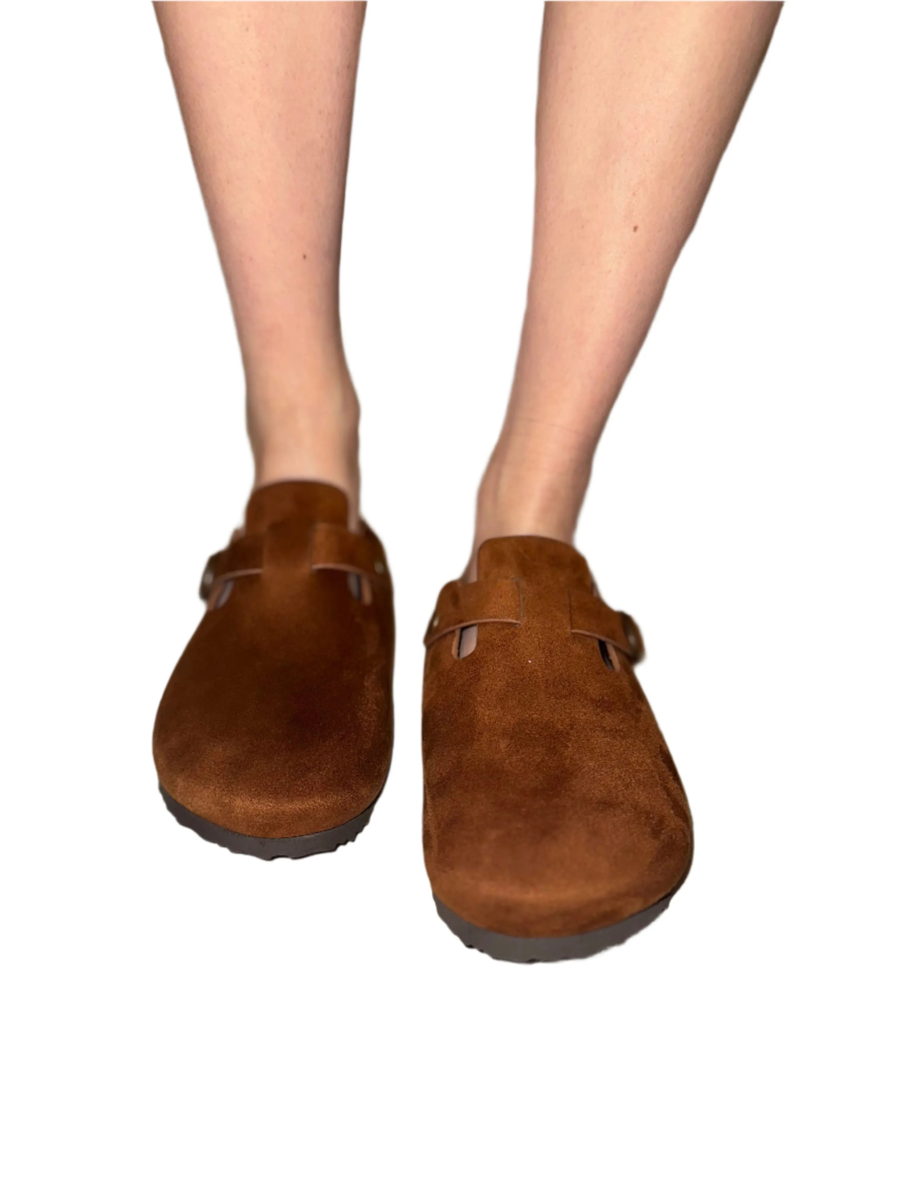 SUEDE SLIDE WITH BUCKLE DETAIL REGIS