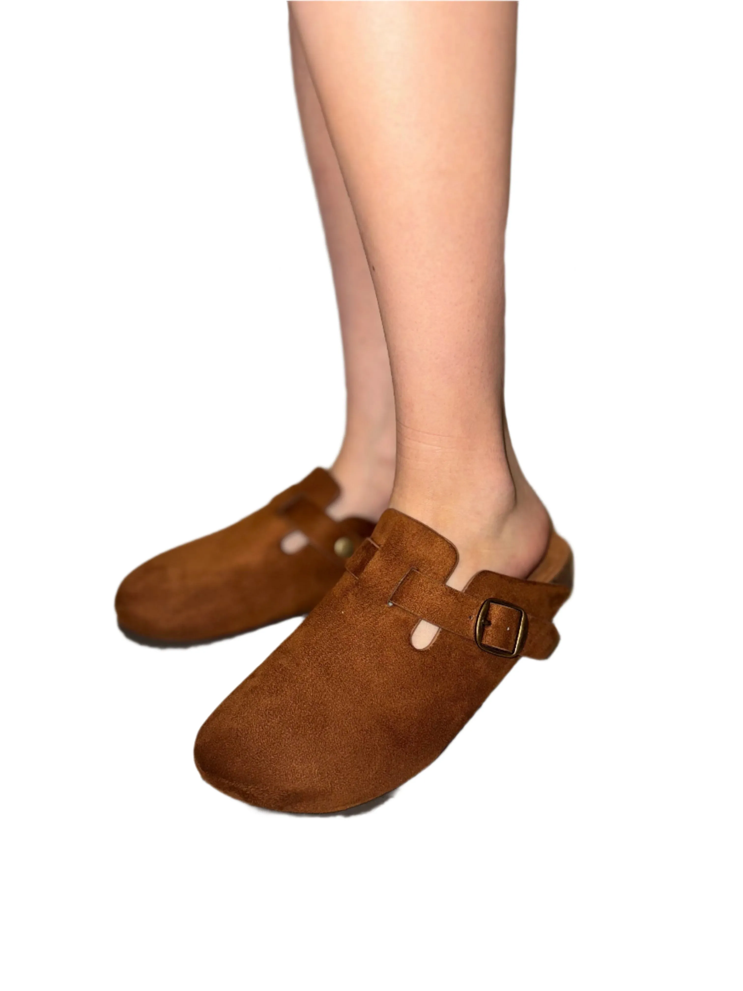SUEDE SLIDE WITH BUCKLE DETAIL REGIS