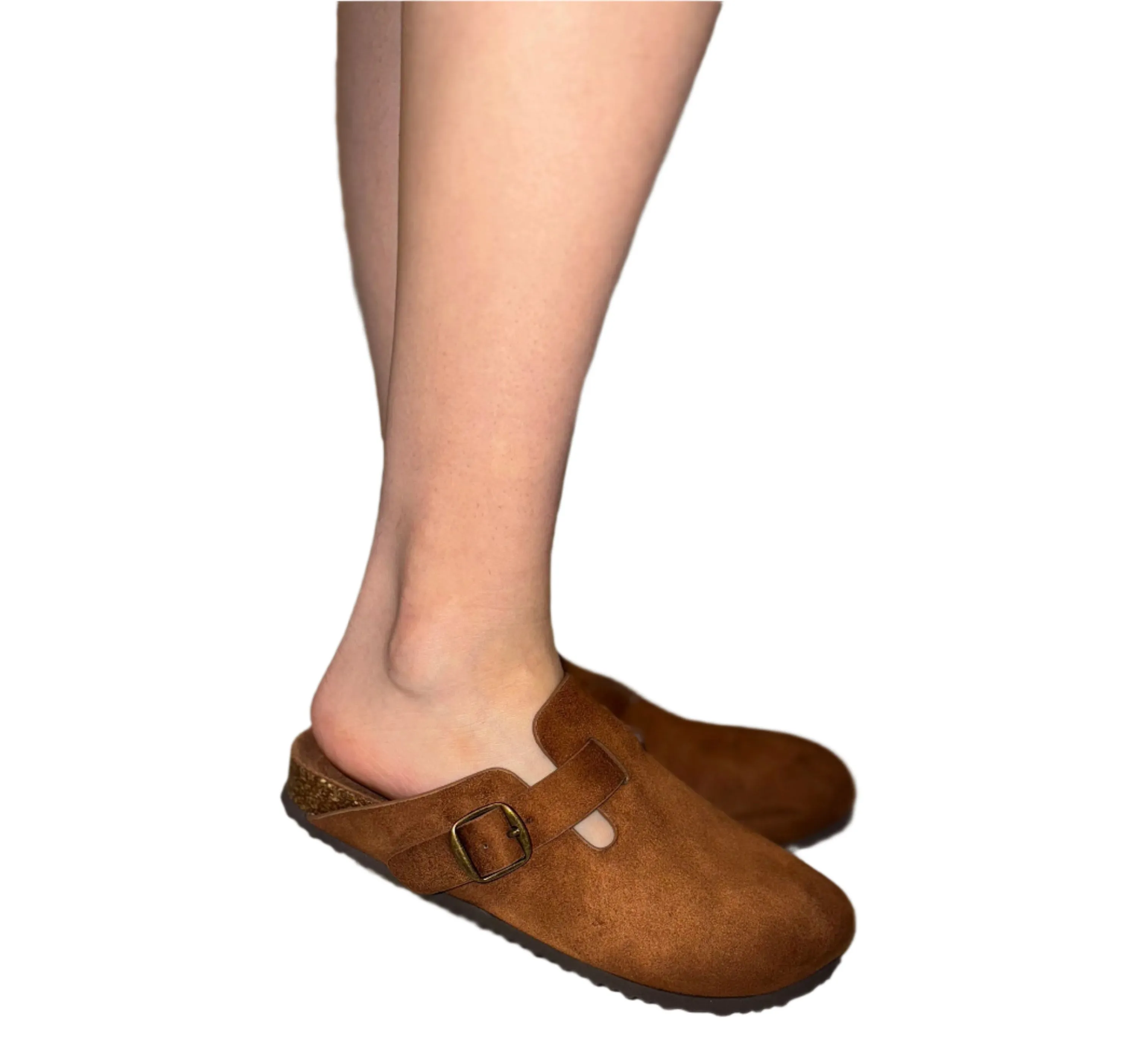 SUEDE SLIDE WITH BUCKLE DETAIL REGIS