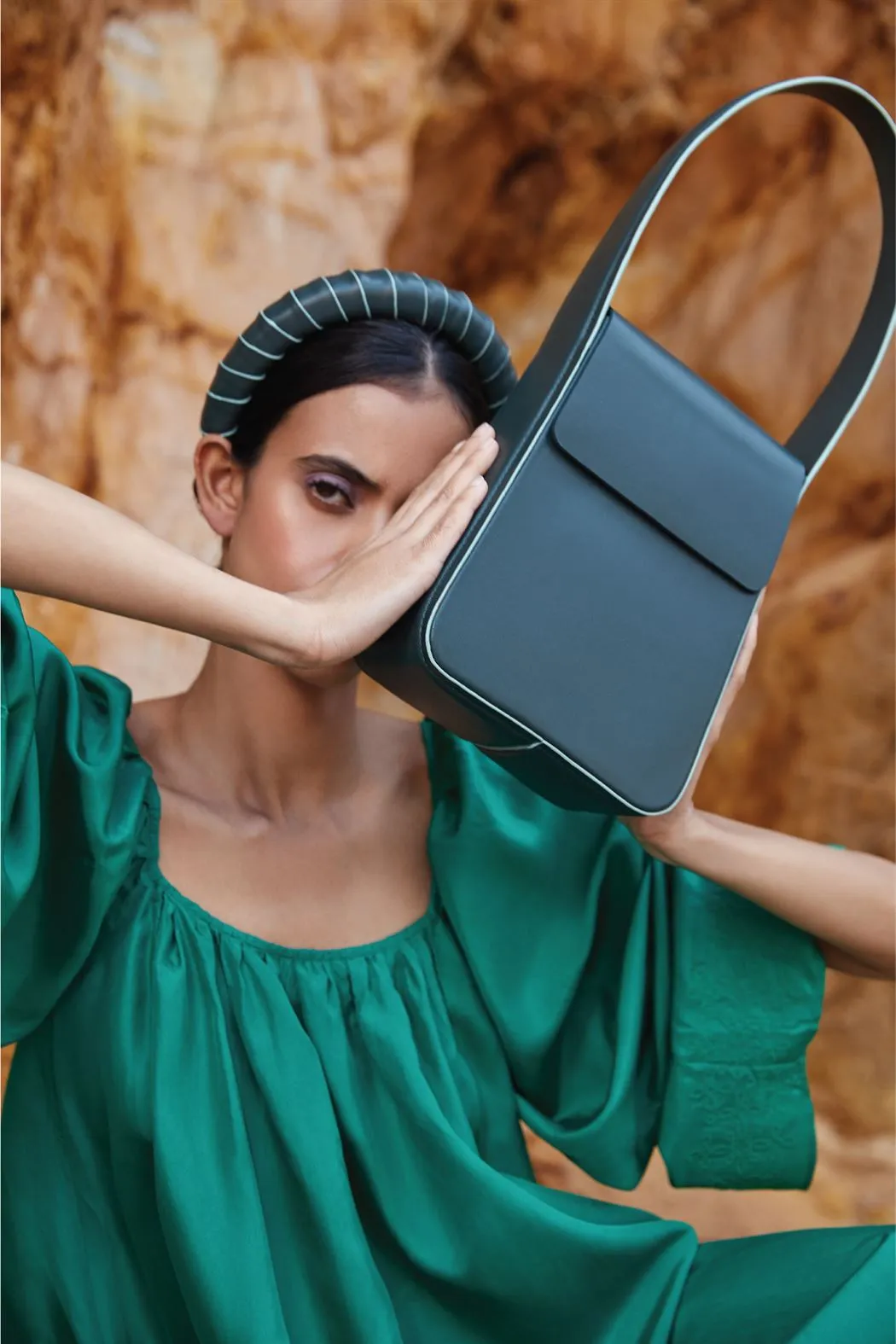 Tanned   I   Luna Bag      Dark Green  TO/LB-DG  I Leather Bag