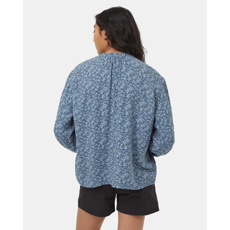 Tentree Women's EcoWoven Crepe Smocked Blouse