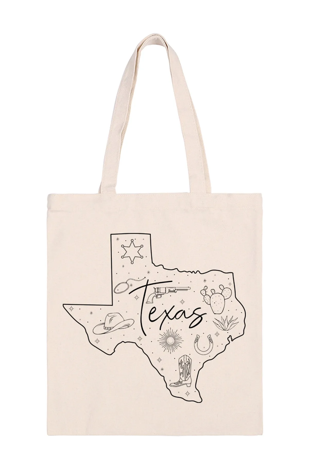 TEXAS PRINT MINIMALIST FASHION TOTE BAG