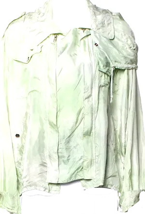 The People Of The Labyrinths Amsterdam Light Green Wash Silk Jacket