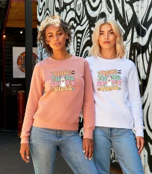Thick thighs and spooky vibes Ladies Sweatshirt