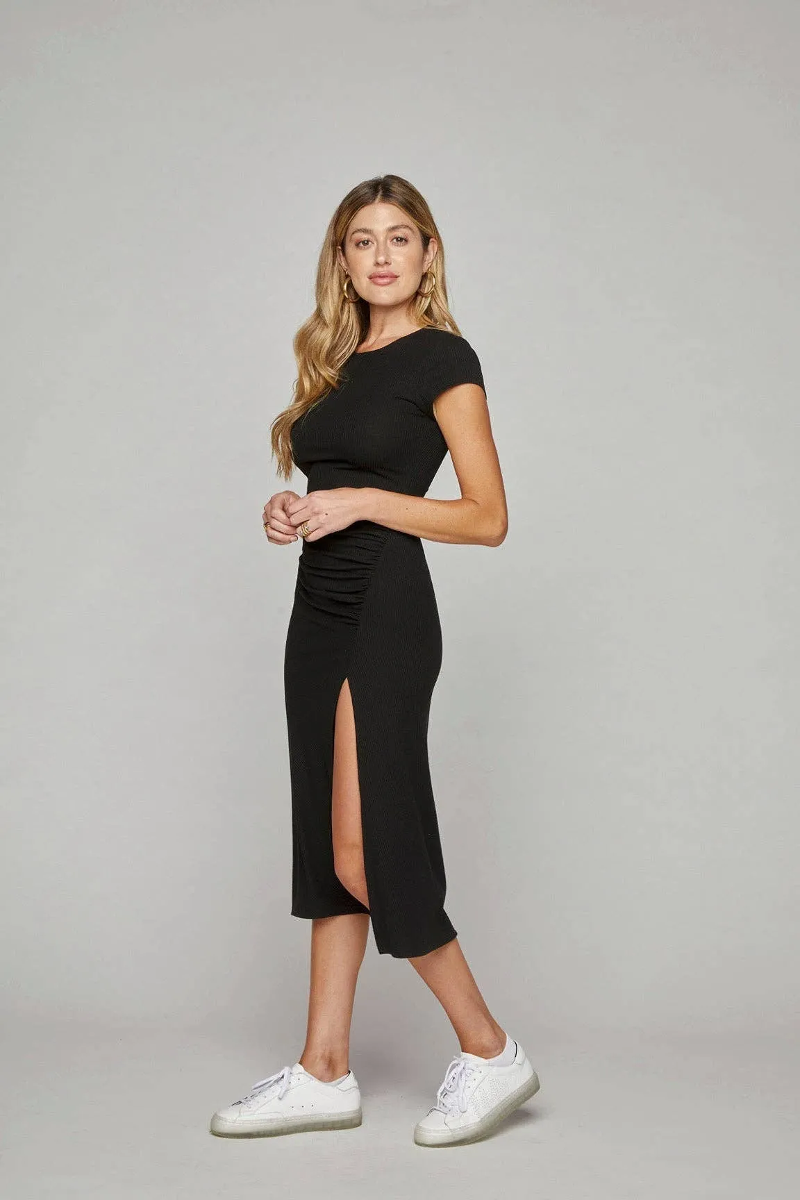 Timeless Rib Hugh Slit Dress