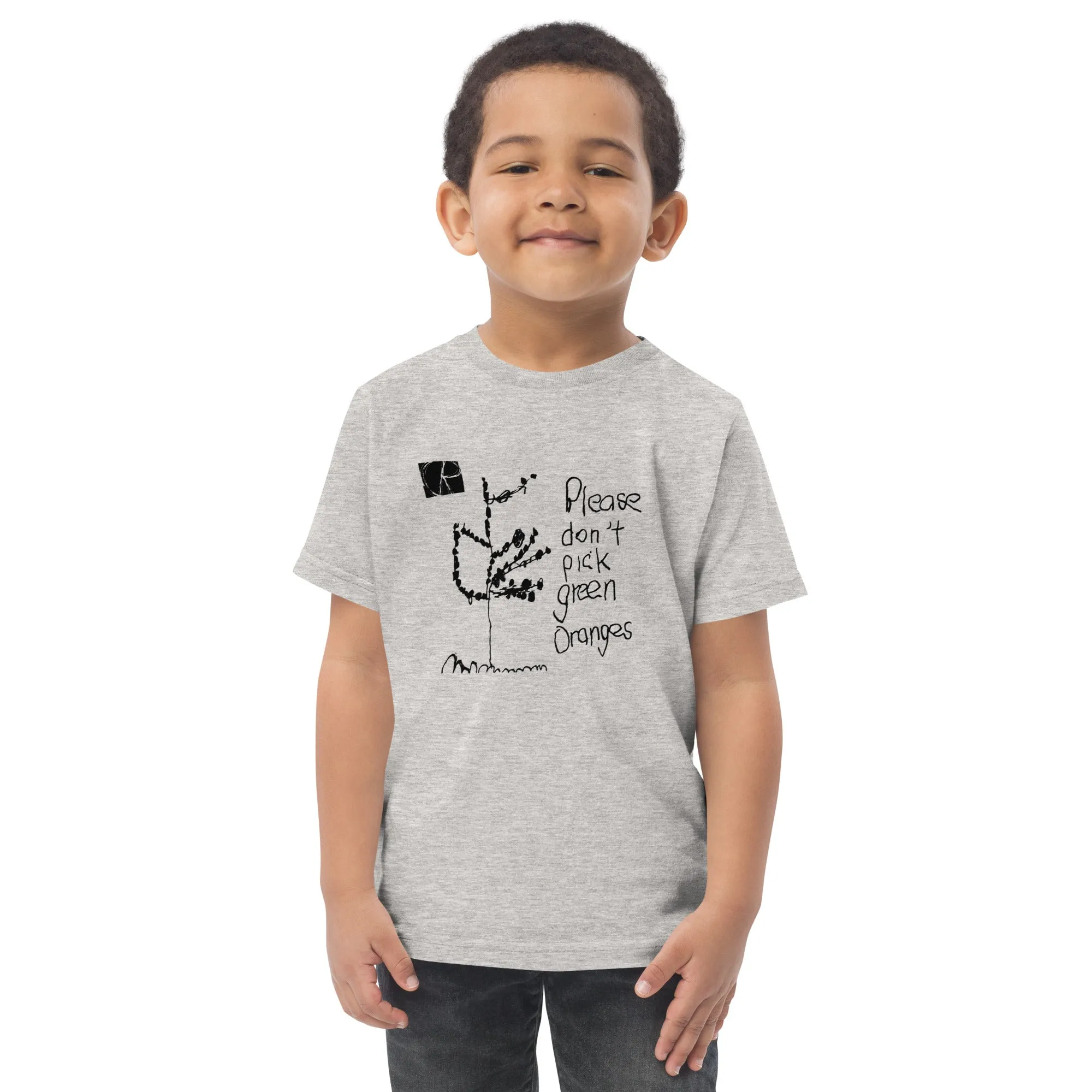 Toddler Jersey T-Shirt Don't Pick Green Oranges