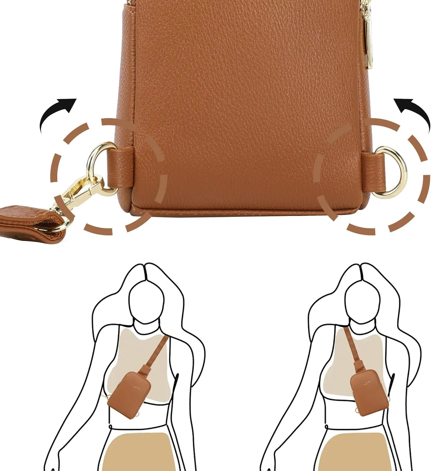 Travel Crossbody Sling Bag for Women