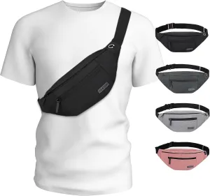 Travel Wallet Crossbody Fanny Pack with 4 - Zipper Pockets