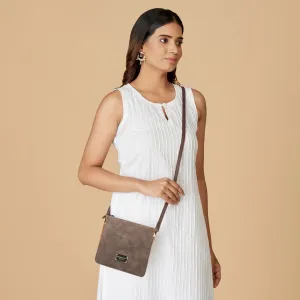 Trendy Grey Women's Sling Bag – Travel-Ready & Stylish