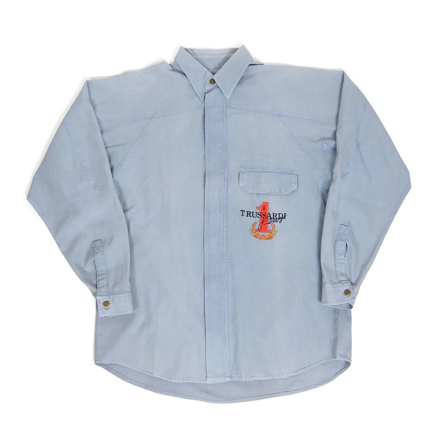 Trussardi Vintage Chambray Shirt Size Small