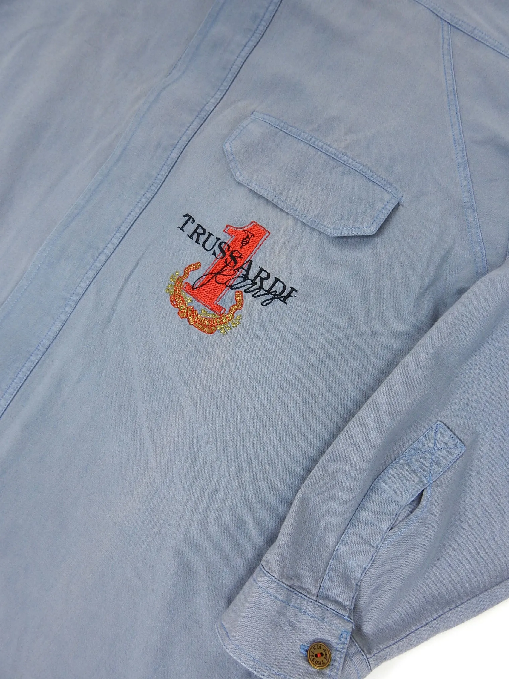 Trussardi Vintage Chambray Shirt Size Small