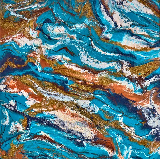 TURQUOISE WATERS I by Leslie Wiles