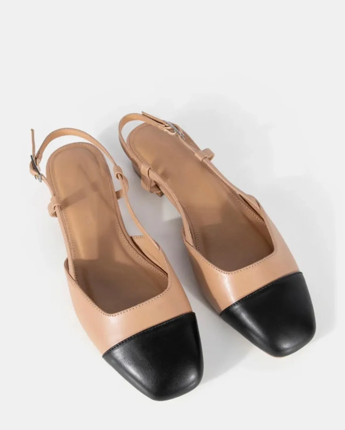 TWO-TONE SLING BACKS