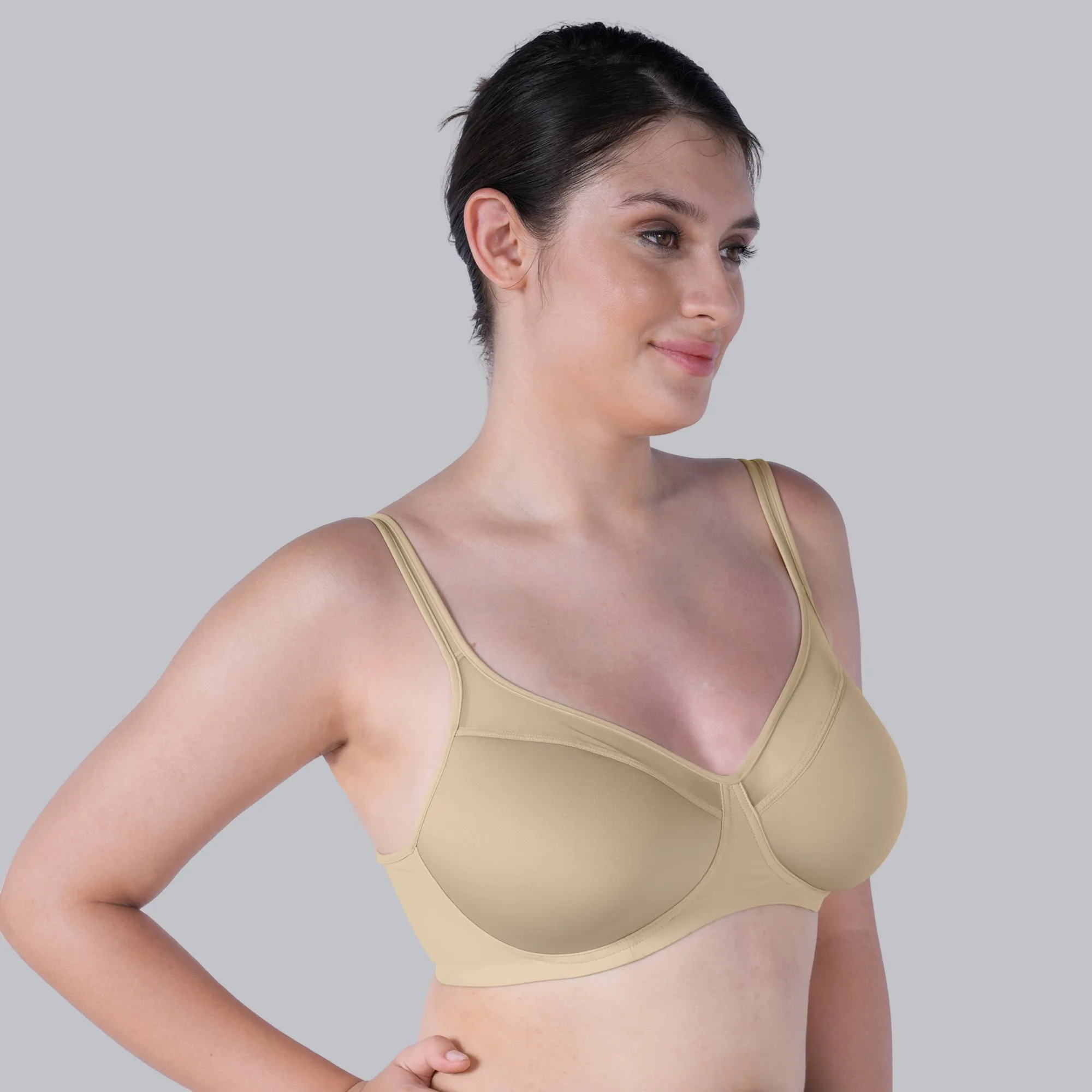 Ultra-Lightly Padded Non Wired Full Coverage Bra with Spacer Cups