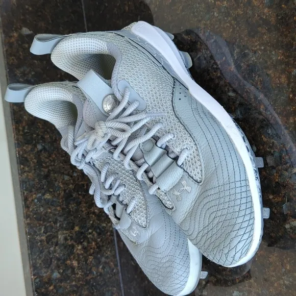 Under Armour Harper 7 Low ST Baseball Cleats 9 Gray White