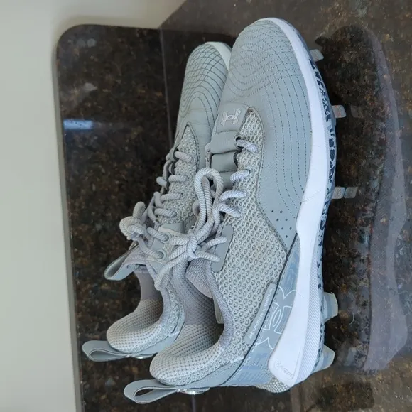 Under Armour Harper 7 Low ST Baseball Cleats 9 Gray White