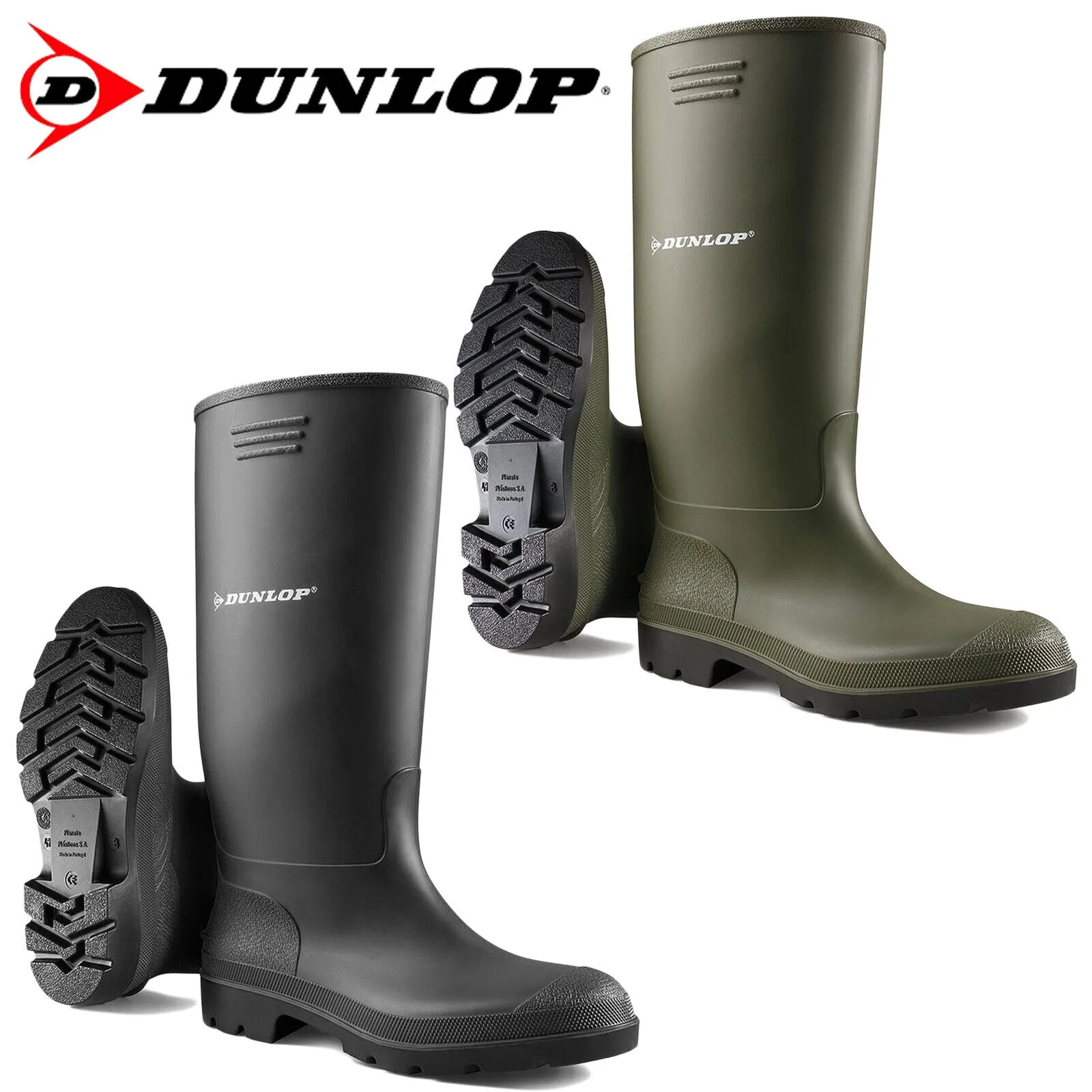 UNISEX DUNLOP WELLINGTONS BOOTS WELLIES FULLY WATERPROOF SNOW RAIN RUBBER SHOES Waterproof, Durable, All-Season