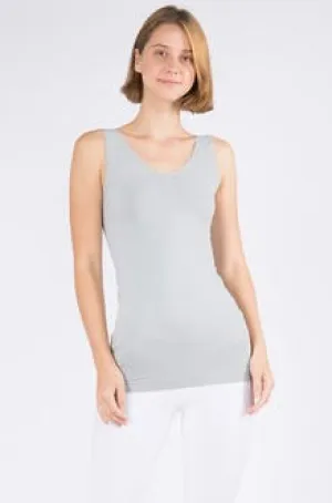 V-Neck Seamless Yoga Top - Gray
