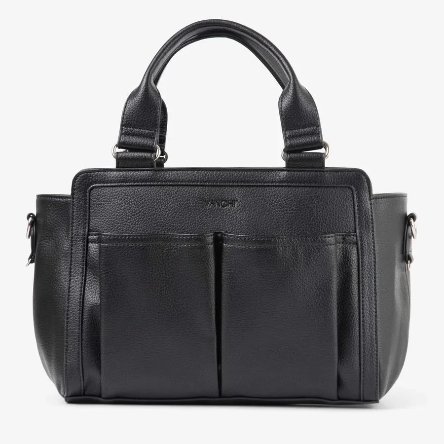Vanchi Amelia Convertible Nappy Bag/ Pram Caddy - Black
