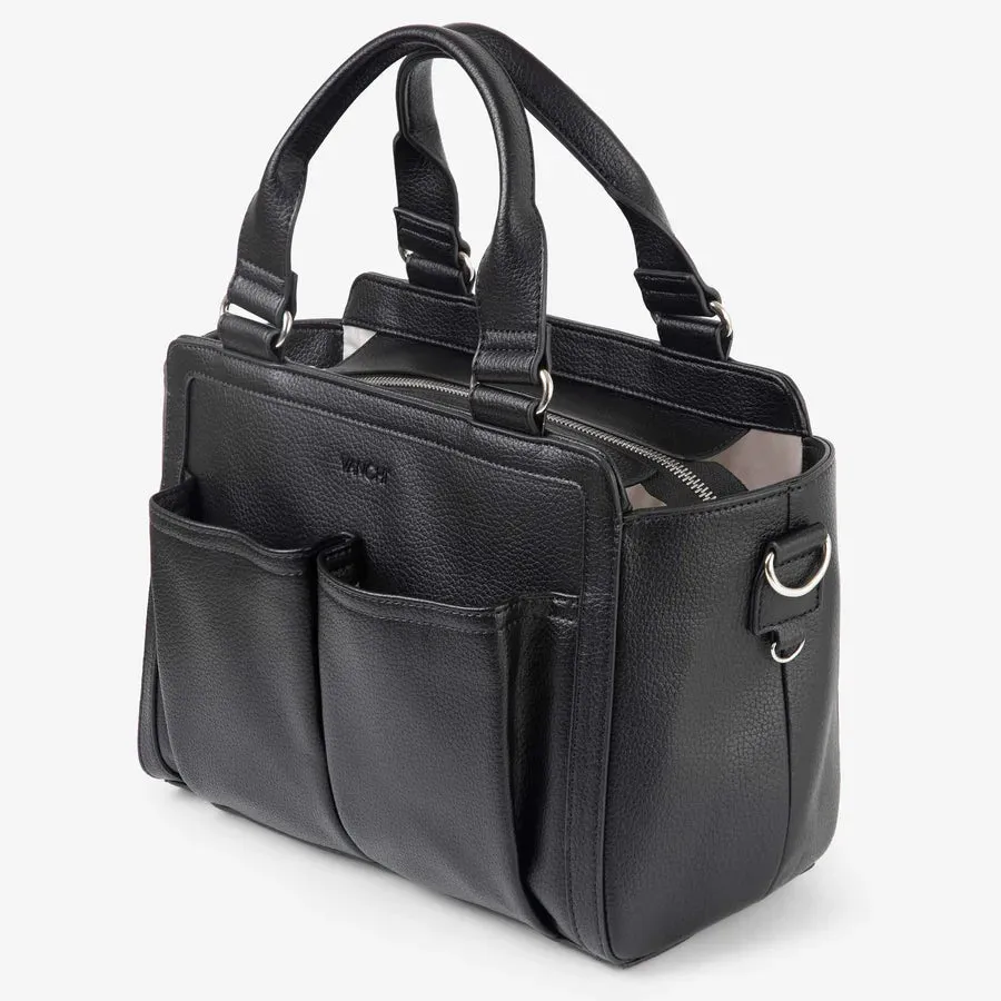 Vanchi Amelia Convertible Nappy Bag/ Pram Caddy - Black