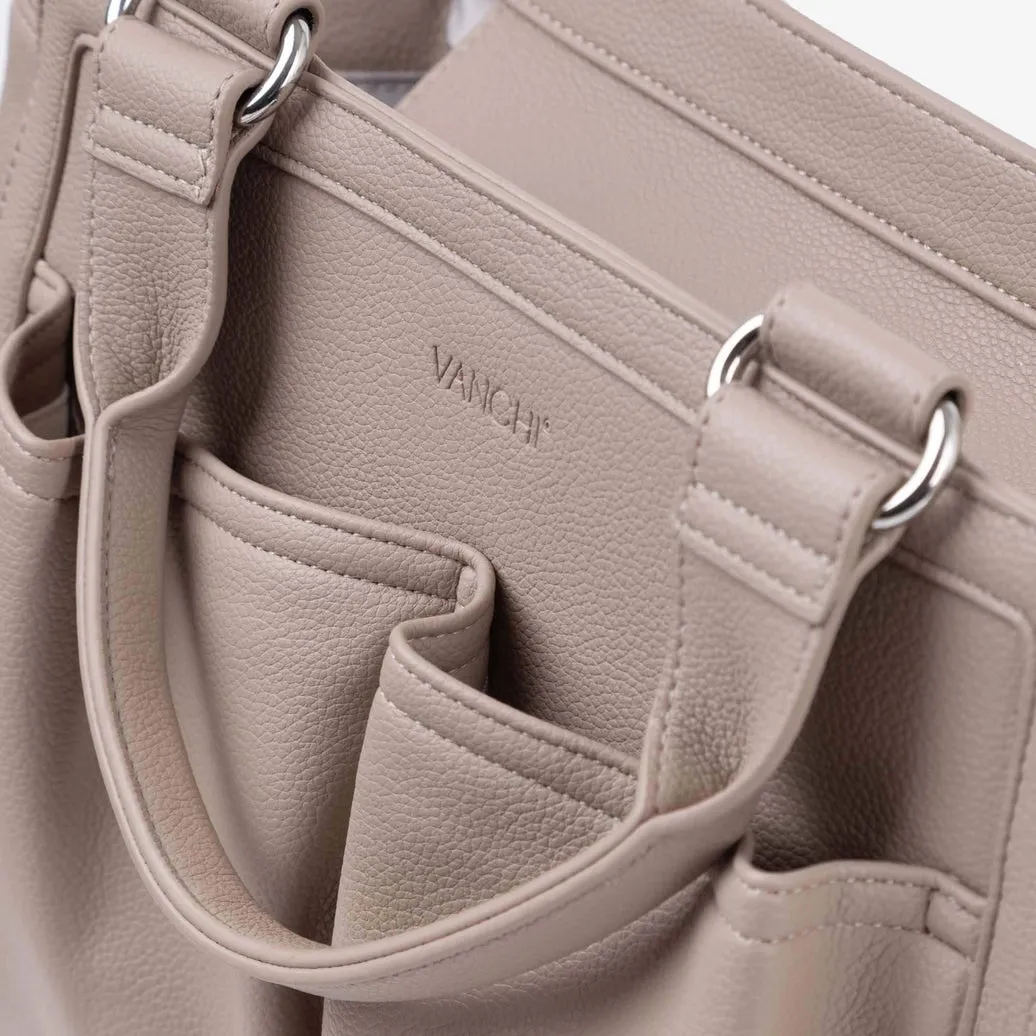 Vanchi Amelia Convertible Nappy Bag/ Pram Caddy - Stone