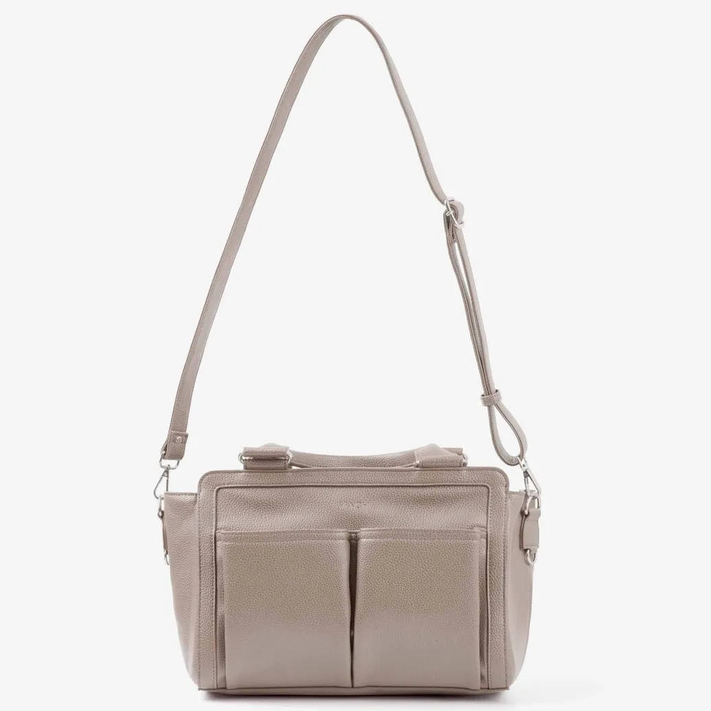 Vanchi Amelia Convertible Nappy Bag/ Pram Caddy - Stone