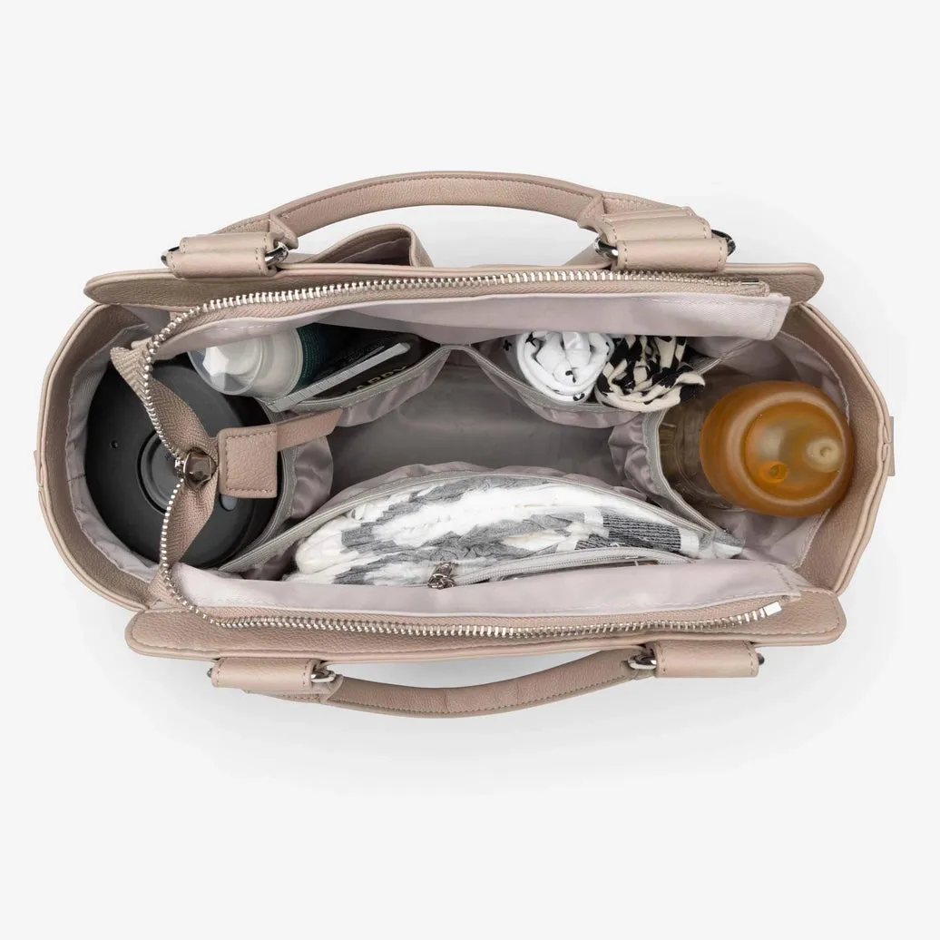 Vanchi Amelia Convertible Nappy Bag/ Pram Caddy - Stone