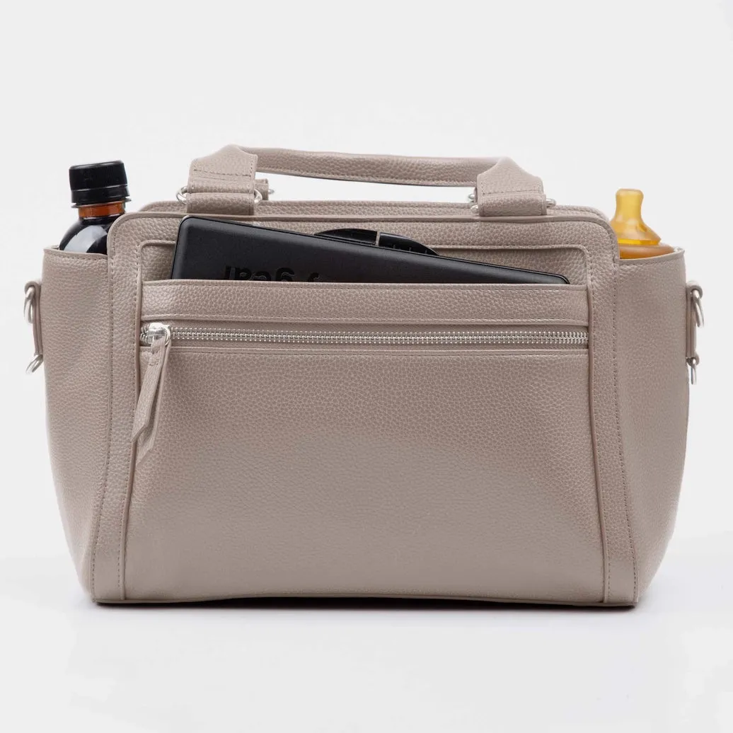 Vanchi Amelia Convertible Nappy Bag/ Pram Caddy - Stone
