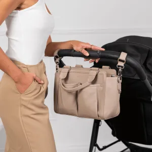 Vanchi Amelia Convertible Nappy Bag/ Pram Caddy - Stone