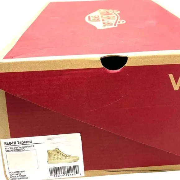 VANS Sk8-Hi Tapered Shoes High Top Canvas Beige Men’s Size Sneakers VN0A5KRUBRO
