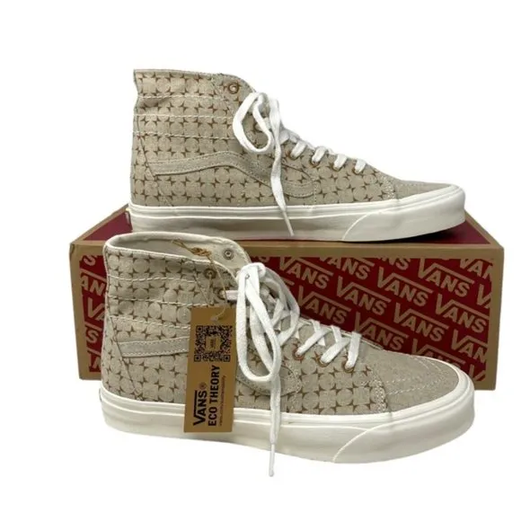 VANS Sk8-Hi Tapered Shoes High Top Canvas Beige Men’s Size Sneakers VN0A5KRUBRO