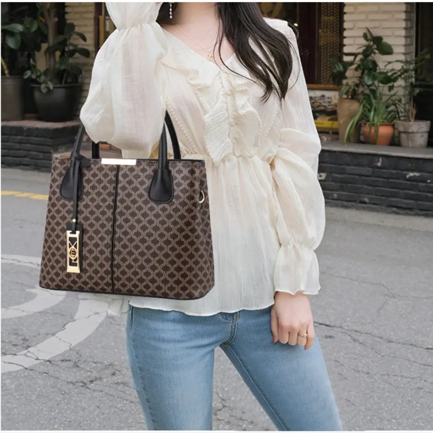 Vento Marea Luxury PU Leather Handbag - Elegant Women's Fashion Shoulder Bag
