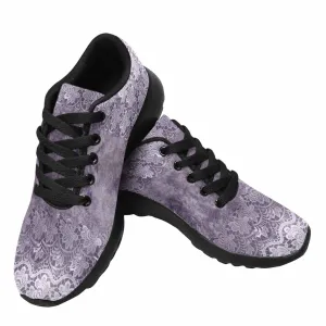 Victorian lace print, womens cute casual or running sneakers, design 39