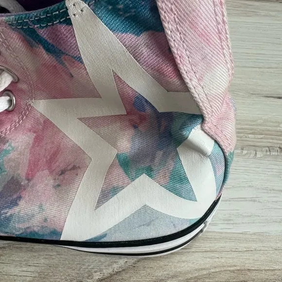 Vintage 2015 Converse All Star High Tops Pastel Lavender Tie Dye Sneakers