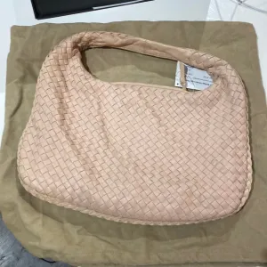 Vintage: Bottega Venetta Light Pink Woven Leather Hobo Bag