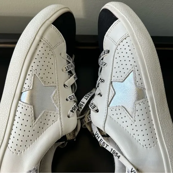 Vintage Havana Gadol Lace Up Black, White, Cheetah Mix Star Kids Sneakers Size 3