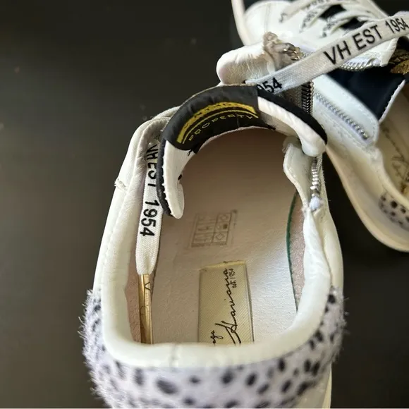 Vintage Havana Gadol Lace Up Black, White, Cheetah Mix Star Kids Sneakers Size 3