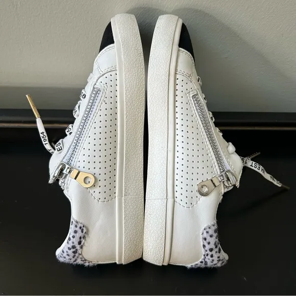 Vintage Havana Gadol Lace Up Black, White, Cheetah Mix Star Kids Sneakers Size 3