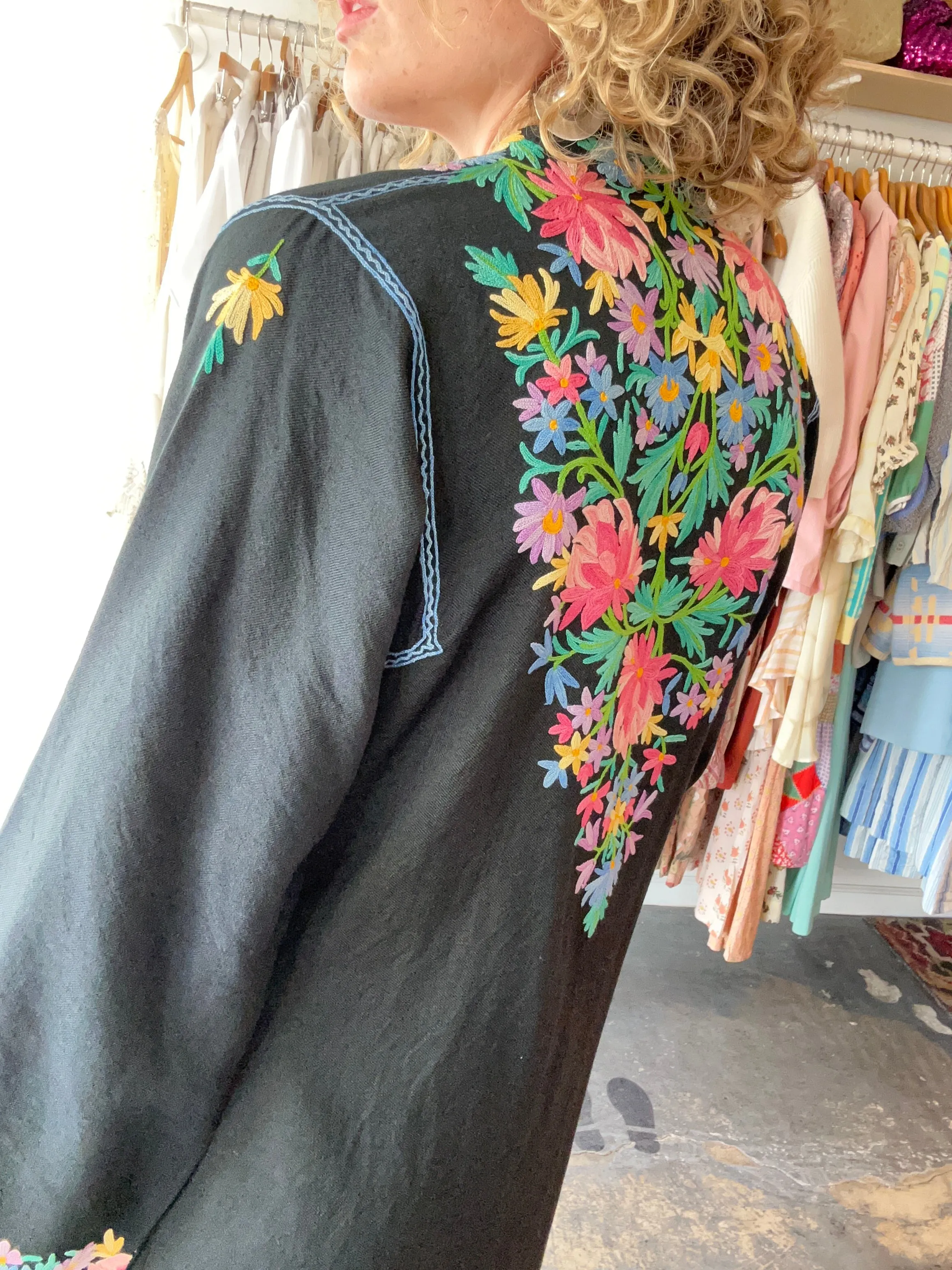 Vintage Subhana Kashmiri Embroidered Robe
