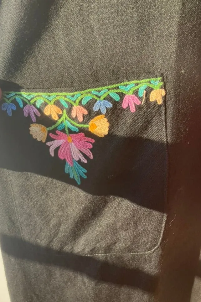 Vintage Subhana Kashmiri Embroidered Robe