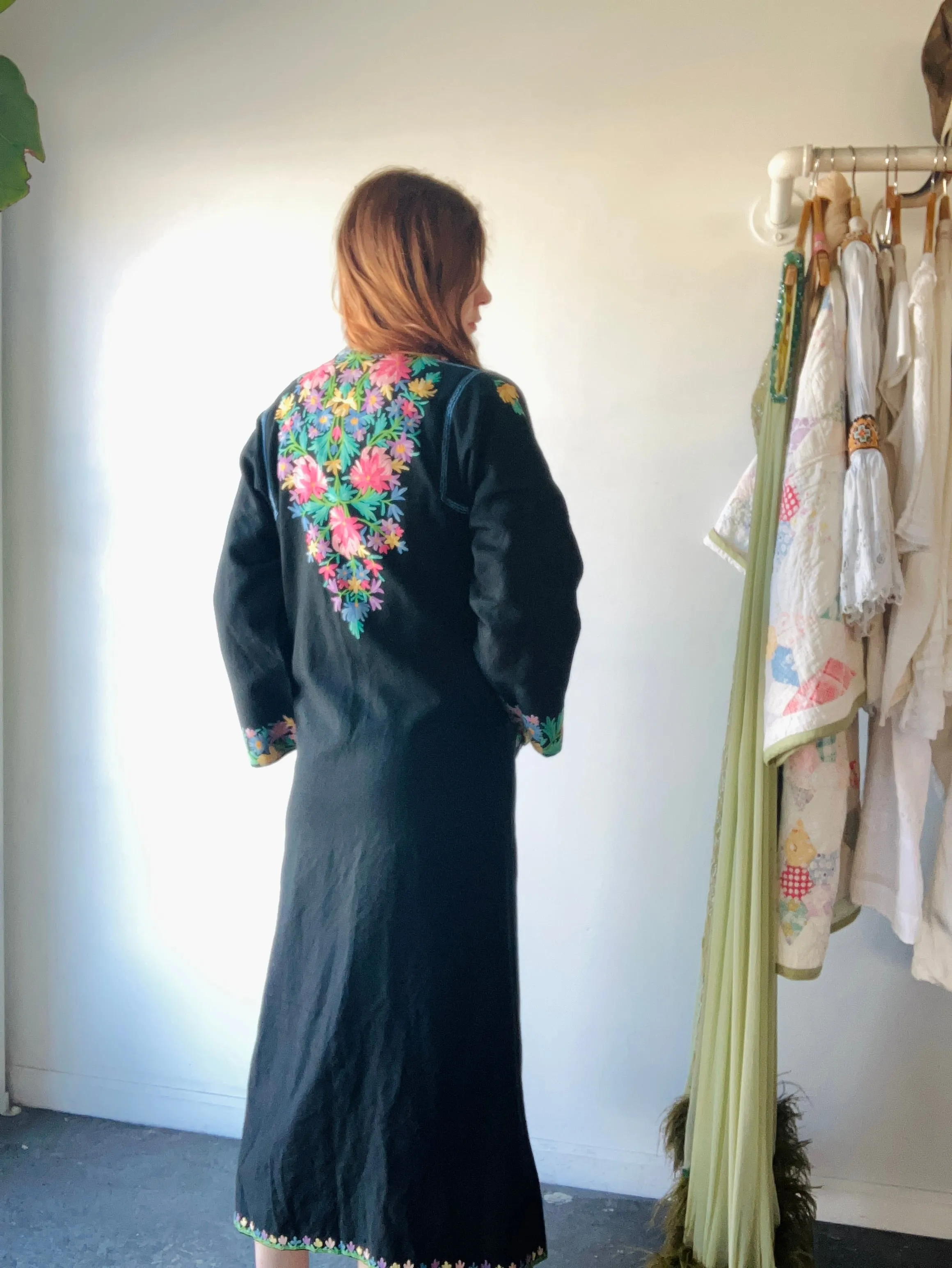 Vintage Subhana Kashmiri Embroidered Robe